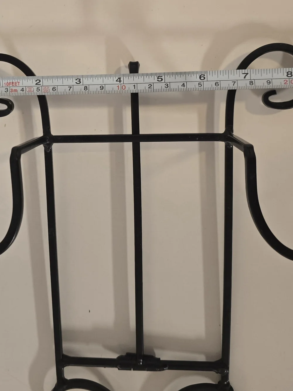 Ornate Black Metal Scroll Display Stand for Cookbooks & Plates